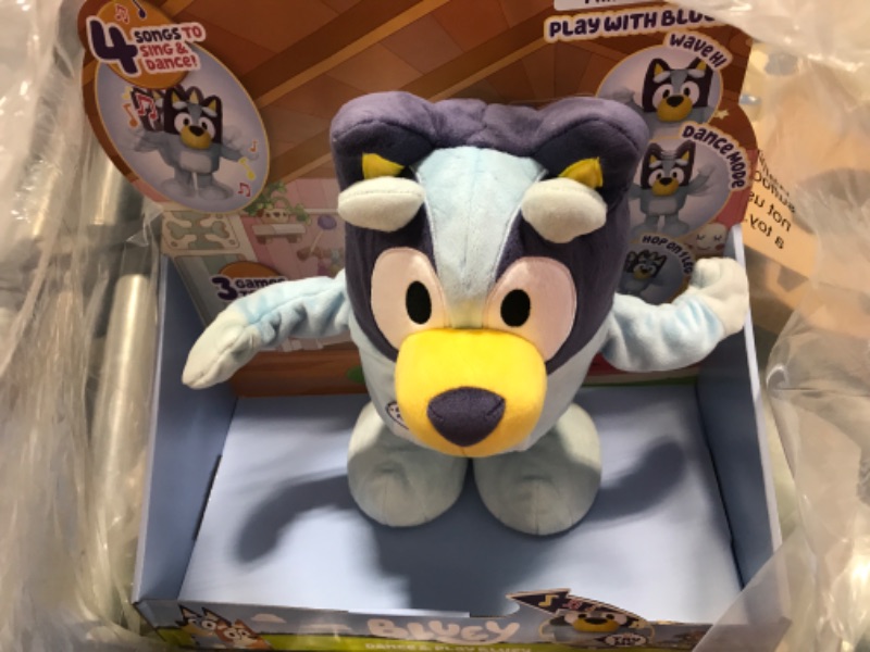 Photo 2 of Bluey Dance and Play 14" Animated Plush | Over 55 Phrases and Songs, Multicolor