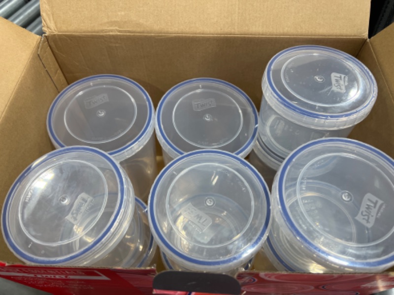 Photo 1 of LocknLock Easy Essentials Food Storage Bin Set/Airtight Container Lids/BPA-Free/Dishwasher Safe, 20 Piece, Clear Storage Set 20 Piece