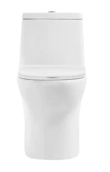 Photo 1 of 1-piece 1.1 GPF Ivy 10 in. Rough-In Dual Flush Elongated Toilet in White Seat Included
