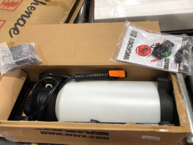 Photo 2 of Worx WG829 20V Power Share 2-Gallon Cordless Yard Sprayer Black, White