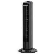 Photo 1 of 28 in. 3 Speed Oscillating Tower Fan in Black