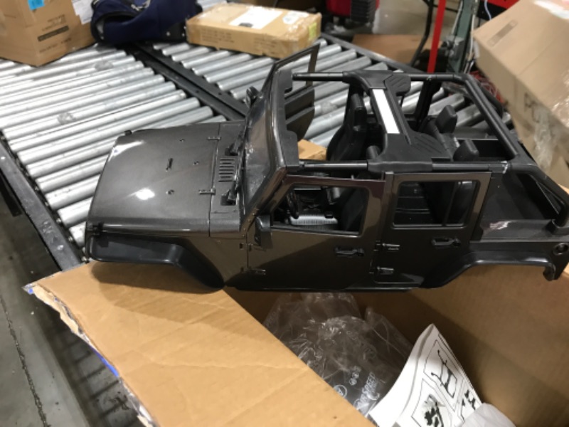 Photo 3 of 1/10 Scale RC Body Unassembled Kit 313mm Wheelbase Pickup Body Shell RC Crawler Body 12.3in for 1/10 RC Crawler Axial SCX10 SCX10 II TRX4 Redcat GEN8 (Dark Grey)