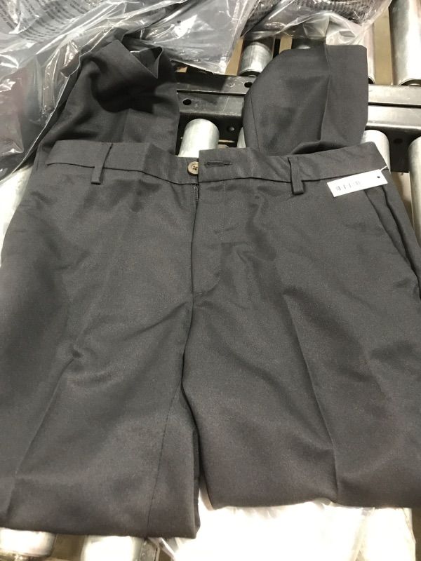 Photo 3 of Amazon Essentials Men's Slim-Fit Flat-Front Dress Pant Polyester Black 30W x 34L