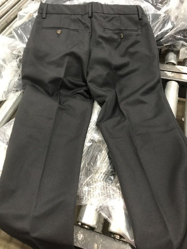 Photo 1 of Amazon Essentials Men's Slim-Fit Flat-Front Dress Pant Polyester Black 29W x 34L