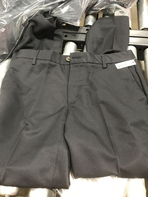 Photo 1 of Amazon Essentials Men's Slim-Fit Flat-Front Dress Pant Polyester Black 29W x 34L