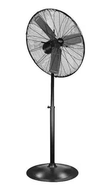 Photo 1 of 30 in. High-Velocity 3-Speed Industrial Pedestal Fan with Aluminum Blades and Adjustable Height
