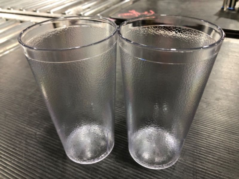 Photo 1 of  Heavy-Duty Plastic Restaurant Tumblers, 16 Ounce, Clear (Set of 2) 