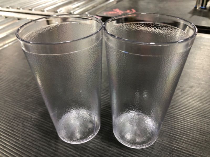 Photo 2 of  Heavy-Duty Plastic Restaurant Tumblers, 16 Ounce, Clear (Set of 2) 