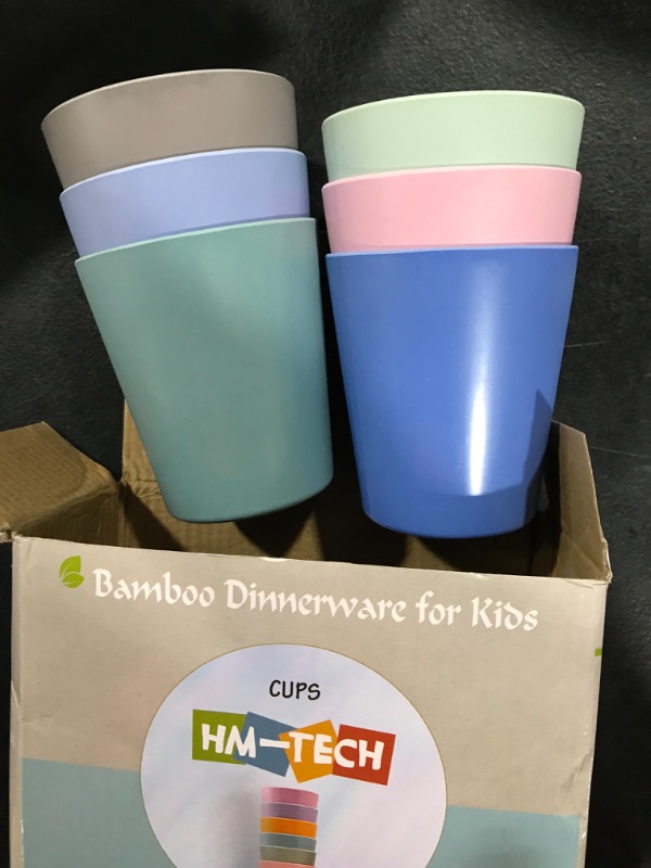 Photo 2 of 6pcs Bamboo Kids Cups for Baby feeding, Toddler cups for Drinking?Tableware for Baby Toddler Kids Bamboo Kids Dinnerware sets Cup 03