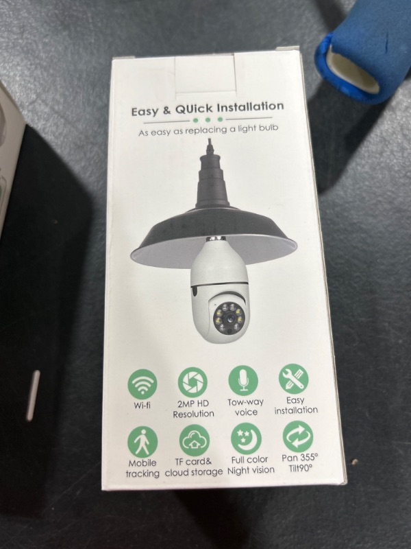 Photo 1 of 2.4/5 GHz WiFi Smart 1080P Outdoor Surveillance Camera with Night Vision Motion Detection Alarm Two-Way-Talk Phone Remote View Indoor E27Wireless Light Bulb Camera, 360°Panoramic Security Camera,