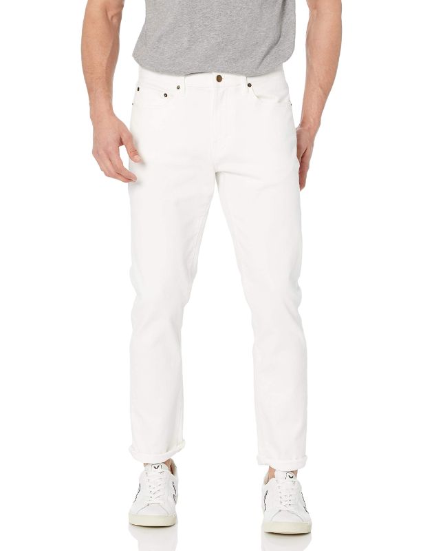 Photo 1 of Amazon Essentials Men's Slim-Fit Stretch Jean 32W x 31L Bright White