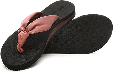 Photo 1 of  Women's Summer Flip Flops Stretch Cloth Strap Thong Sandals Non-Slip Flip-Flops With Arch Support 