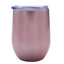 Photo 1 of 10/pack 12oz Rose Gold Stainless Steel Red Wine Tumbler Mugs with Direct Lid
