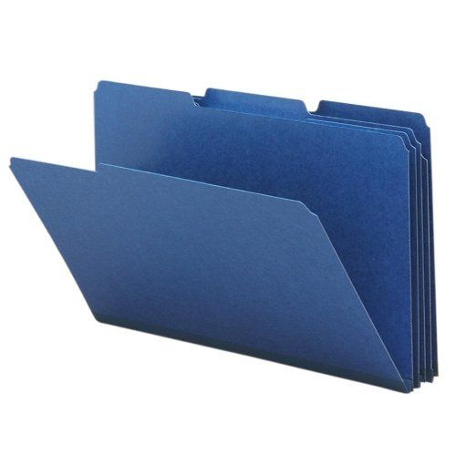 Photo 1 of Smead 22541 Recycled Folders, One Inch Expansion, 1/3 Top Tab, Legal, Dark Blue, 25/Box