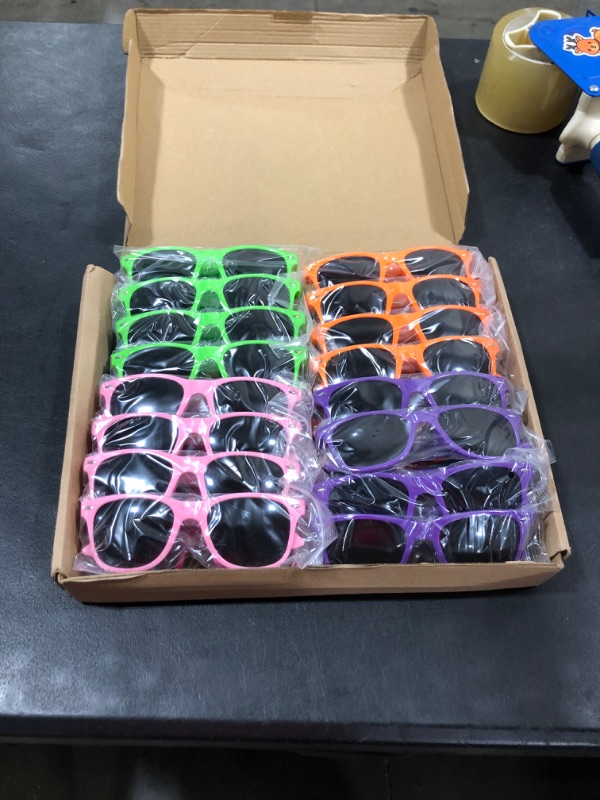 Photo 2 of ASTARON Sunglasses Bulk Neon Party Favors Goody Bag Fillers for Beach Wedding Party Pool Party Supplies, 8 Colors 32