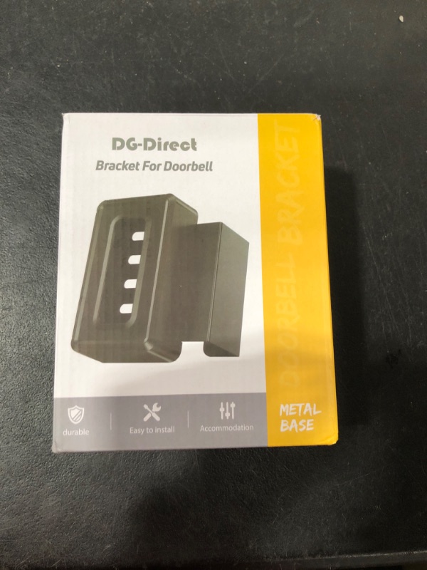 Photo 1 of DG-Direct Anti-Theft Video Doorbell Door Mount, Video Doorbell Mount for Home Apartment, Rentals, Businesses, Office Room- Steel & Hard Plastic Doorbell Mount for Most Model- No Need to Drill (Black)
