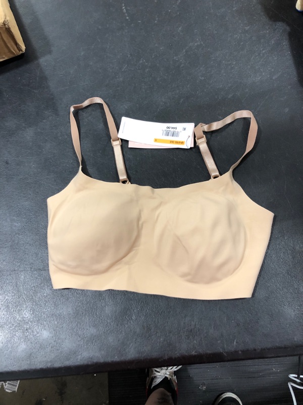 Photo 1 of Calvin Klein Women's Invisibles Comfort Seamless Adjustable Skinny Strap Bralette Bra Small Bare