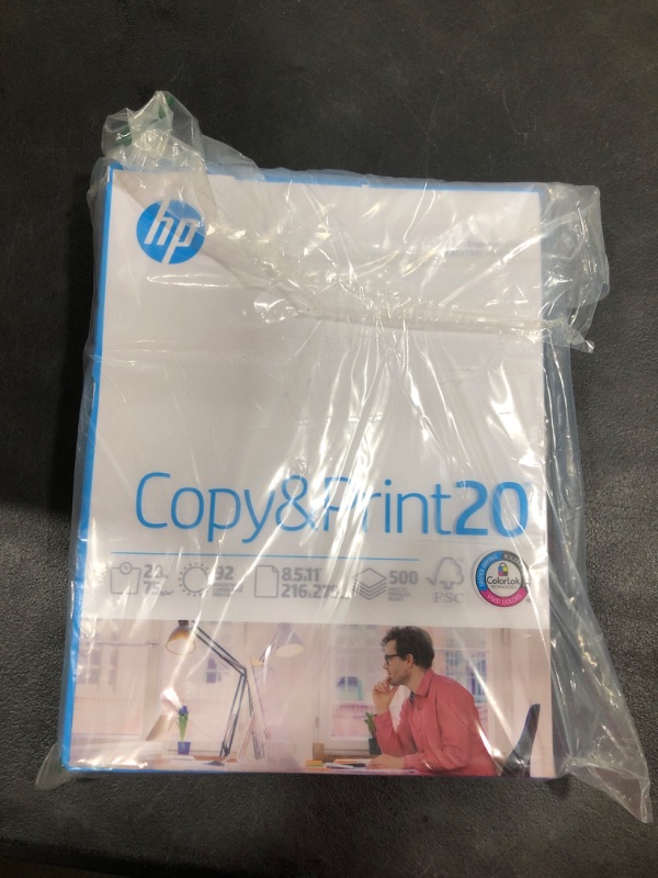 Photo 2 of HP Printer Paper, Copy & Print 20lb, 8.5x11, 1 Ream, 500 Sheets