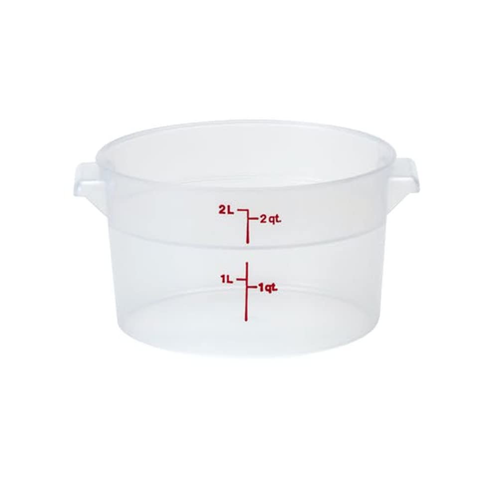 Photo 1 of 2 Qt. Round Polypropylene Food Storage Container - Camwear 2-Quart