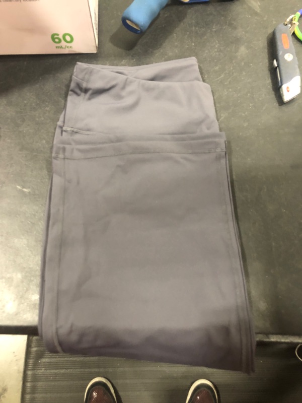 Photo 2 of AFITNE Women's Bootcut Yoga Pants with Pockets, High Waist Workout Bootleg Yoga Pants Tummy Control 4 Way Stretch Pants XX-Large Z Capris Grey