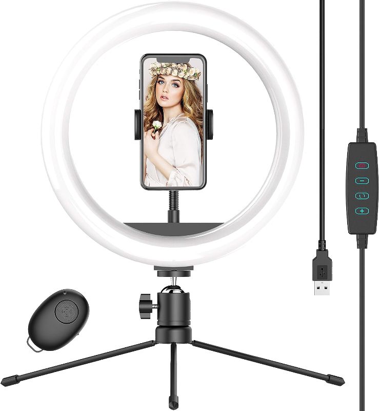 Photo 1 of Selfie Ring Light with Tripod Stand & Phone Holder,