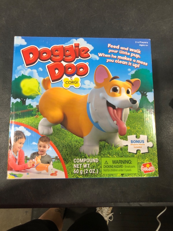 Photo 2 of Doggie Doo Corgi Game - Unpredictable Action - Feed The Doggie and Collect His Doo to Win - Includes 24-Piece Puzzle by Goliath