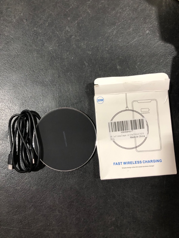 Photo 1 of 20W Fast Wireless Charger Pad,Wireless Phone Charging Station Compatible with iPhone 14/13/12/11/SE/X/AirPods,Fast Charge for Samsung Galaxy S23/S22/S21/S20/Note 20/Buds/Buds +,Pixel 7/6/5,LG G8/7/6 Black