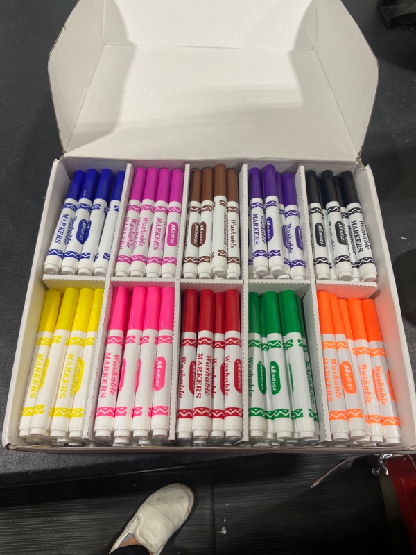 Photo 2 of Madisi Washable Markers, Broad Line Markers, Assorted Colors, Classroom Bulk Pack, 240 Count