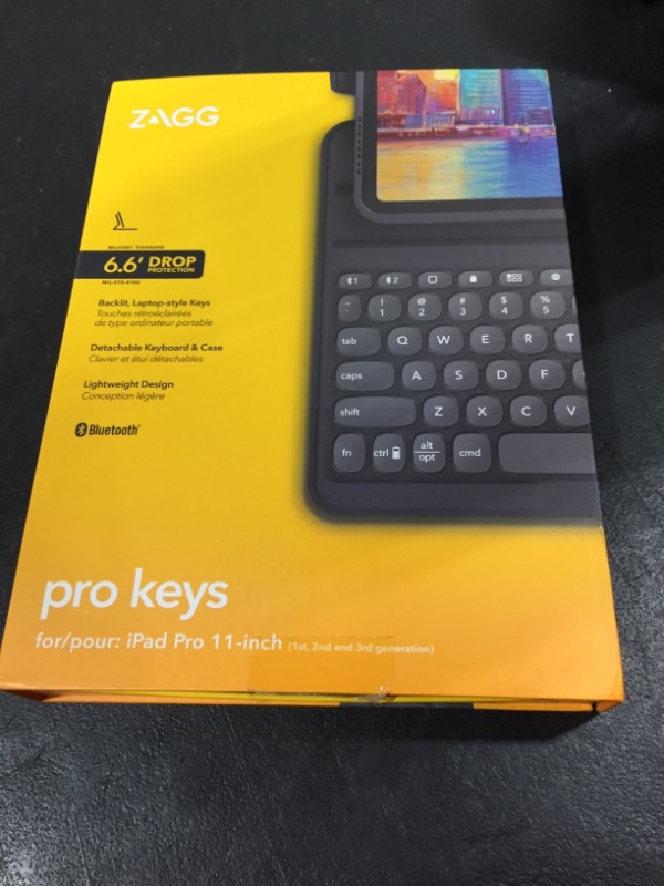 Photo 3 of ZAGG Pro Keys Wireless Keyboard and Case for 11" iPad Pro (Black/Gray)