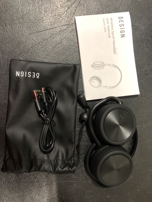 Photo 2 of BESIGN SH03 Sports Bluetooth 4.1 Headphones, Wireless Stereo Earphones for Running with Mic for Wireless Music Streaming and Handsfree Calling, Up to 25 Hours Music time