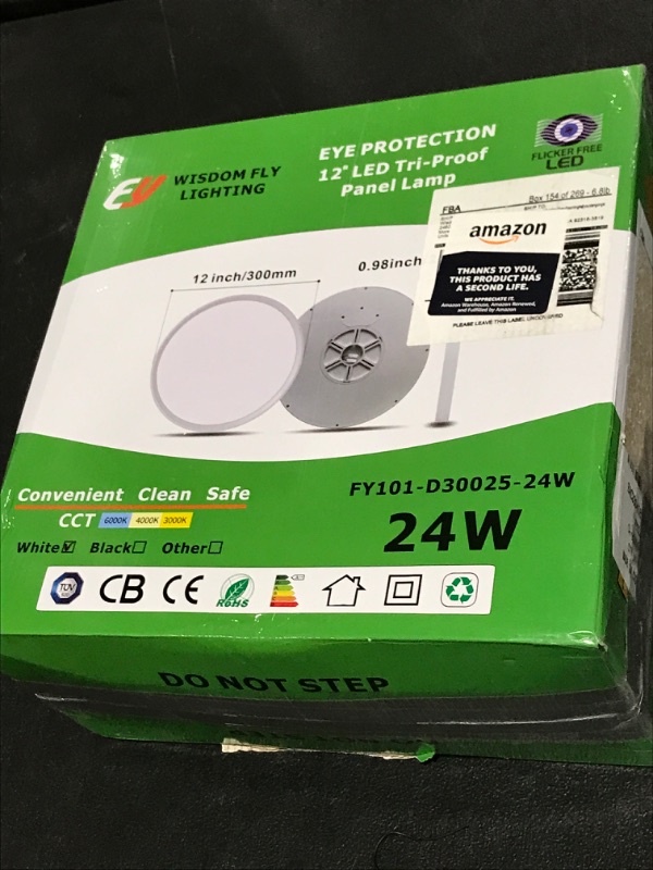 Photo 5 of 12 Inch Round LED Ceiling Light Modern Round Lighting Fixture 12 Inch 24W (4 pack) used / unknown if missing parts / unable to test for functionality