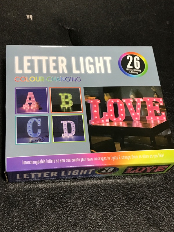 Photo 4 of  LED Letter Lights Sign Light Up Letters Sign for Night Light Wedding/Birthday Party Battery Powered Christmas Lamp Home Bar Decoration(P)