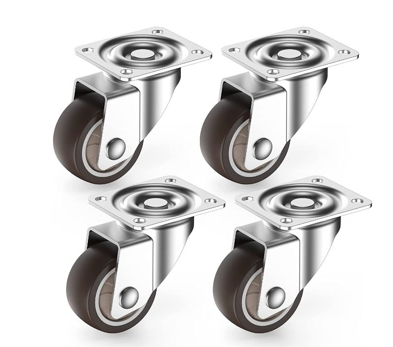 Photo 1 of 1 inch Small Caster Wheels for Furniture Small Casters Set 