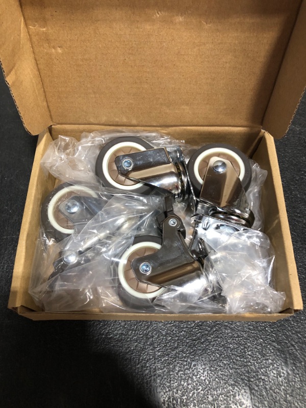Photo 2 of 1 inch Small Caster Wheels for Furniture Small Casters Set 