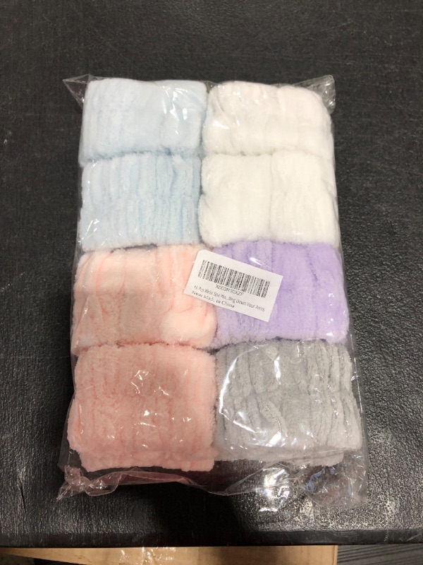 Photo 1 of 16 PCS Wrist Bands, Face Washing Wristbands Microfiber, Sweat Bands for Wrists