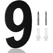 Photo 1 of House Numbers, 8 Inch Floating Modern House Numbers for Outside, 304 Stainless Steel Address Numbers for Houses with Mounting Template Easy To Install (9)
