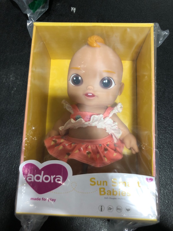 Photo 2 of Adora Sun Smart Baby Doll Sprinkles with UV-Activated Skin & Doll Clothes, Realistic Baby Doll Set for Kids & Toddlers