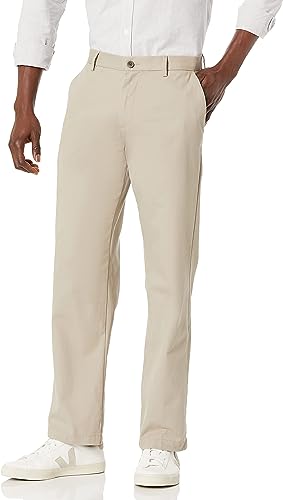 Photo 1 of Amazon Essentials Men Classic Wrinkle-Resistant Flat-Front Chino Pant- 31W X 30L
