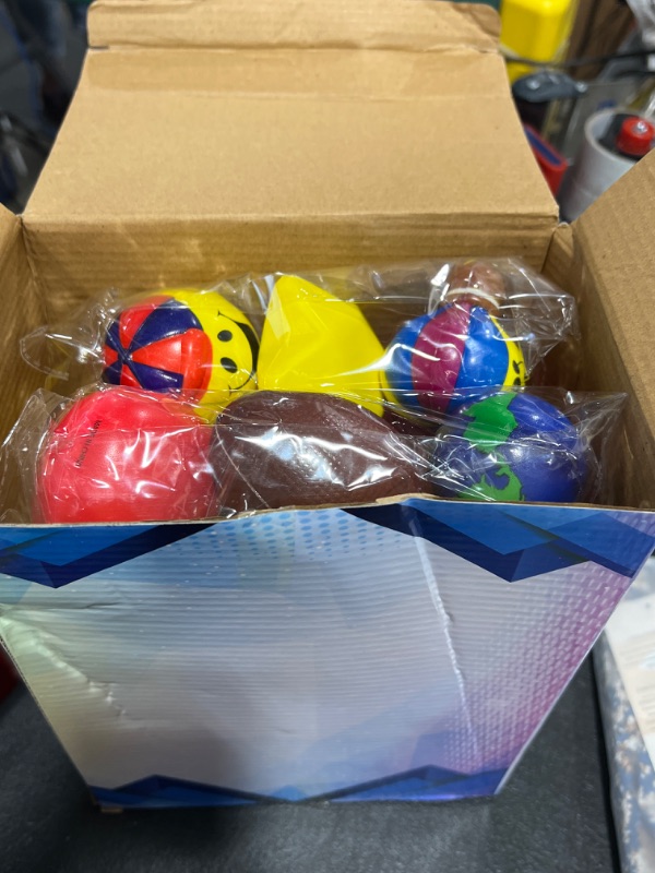 Photo 2 of 24 Stress Balls - Bulk Pack of 2.5" Stress Balls - Treasure Box Classroom Prizes, Party Favors & Sports Balls in Convenient Storage and Carry Bag - Includes 5" Baseball, 5"