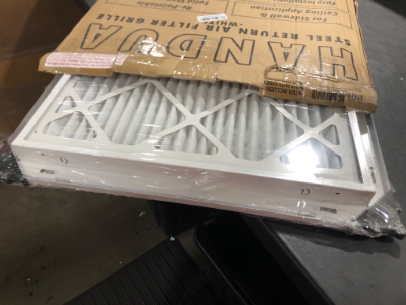 Photo 2 of 20"W x 30"H [Duct Opening Measurements] Filter Included Steel Return Air Filter Grille [Removable Door] for 1" Filters, Vent Cover Grill, White, Outer Dimensions: 22 5/8"W X 32 5/8"H for 20x30 Opening Duct Opening Size: 20"x30"---