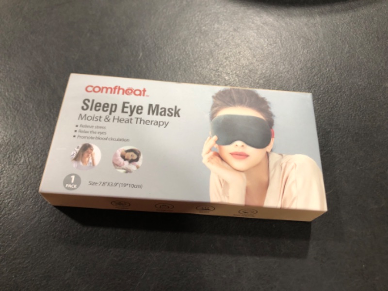 Photo 2 of Comfheat Moist Heat Eye Mask for Women & Men, Microwavable Weighted Compress Eye Masks with Lavender & Adjustable Strap, Soft Breathable Cotton Eye Cover for Sleeping, Dark Circles, Sinus Pain