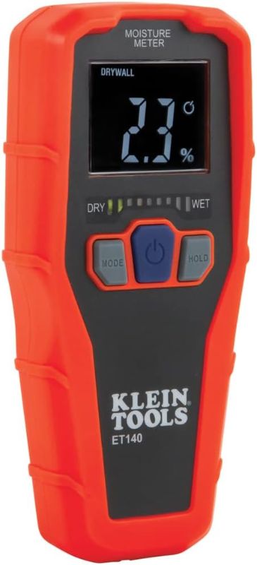 Photo 1 of Klein Tools ET140 Pinless Moisture Meter for Non-Destructive Moisture Detection in Drywall, Wood, and Masonry; Detects up to 3/4-Inch Below Surface--UNABLE TO TEST
