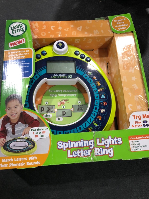 Photo 2 of LeapFrog Spinning Lights Letter Ring---box damage