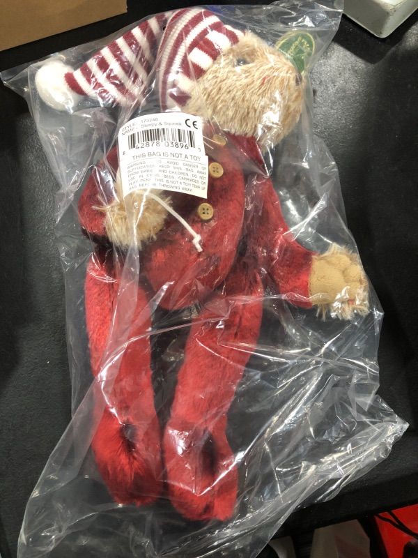 Photo 2 of Bearington Sleepy and Squeek Christmas Plush Toys, 14 Inch Holiday Teddy Bears 14" Sleepy and Squeek