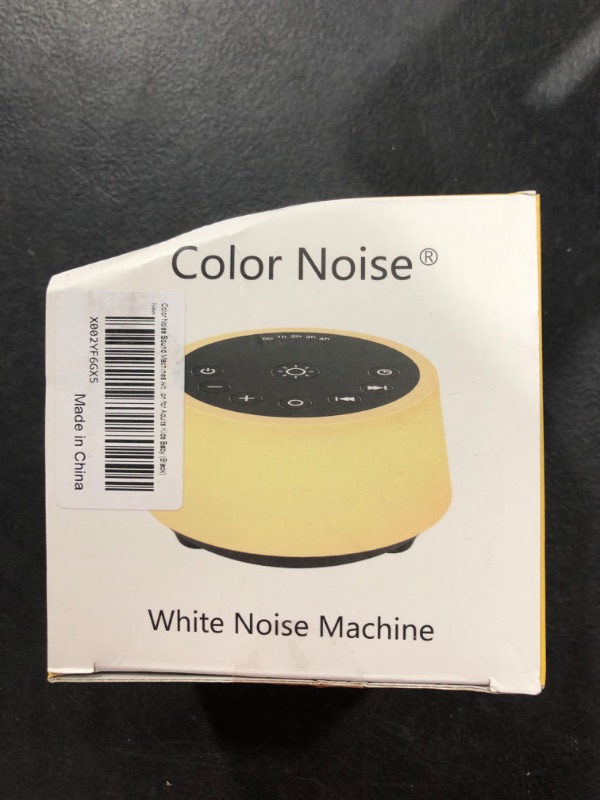Photo 2 of Color Noise Sound Machines with 10 Colors Night Light 25 Soothing Sounds and Sleep White Noise Machine 32 Volume Levels 5 Timers Adjustable Brightness Memory Function for Adults Kids Baby (Black)