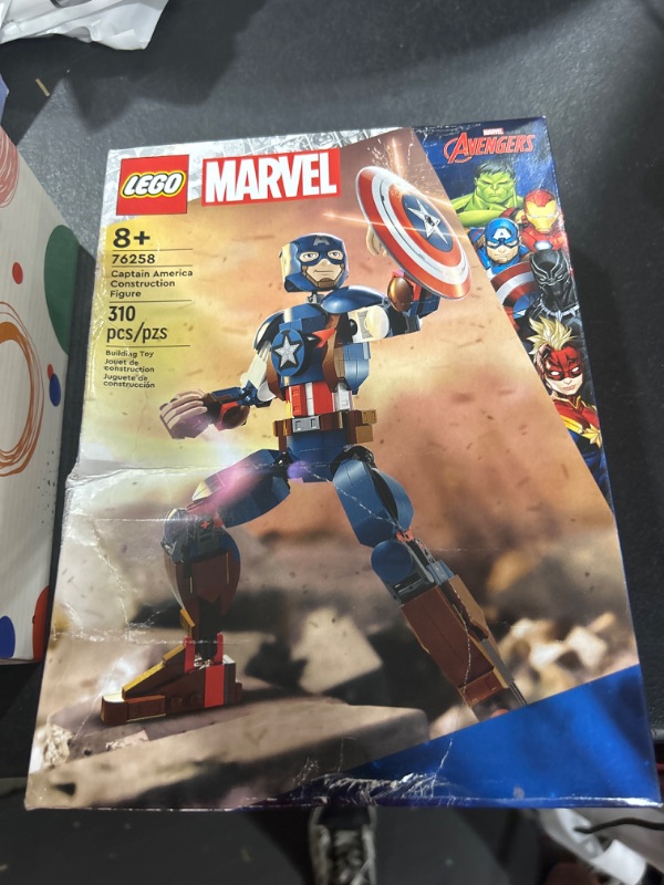 Photo 2 of LEGO Marvel Captain America Construction Figure 76258 Buildable Marvel Action Figure, Posable Marvel Collectible with Attachable Shield for Play and Display, Avengers Toy for Boys and Girls Ages 8-12