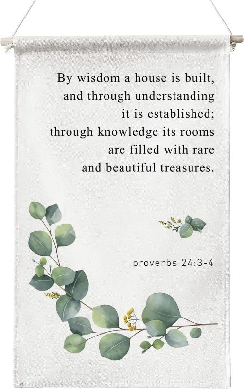 Photo 1 of Motivational Hanging Poster Decorative Wall Art Prints Christian Proverbs **stock photo is just for reference item is different **