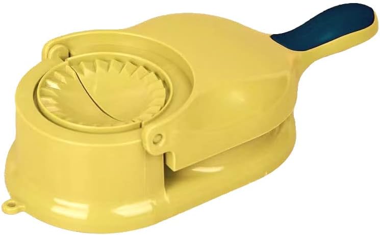 Photo 1 of 2 in 1 Manual Dumpling Press Molds - Dumpling press tool For pressing dumpling skins and wrapping dumplings (yellow) 