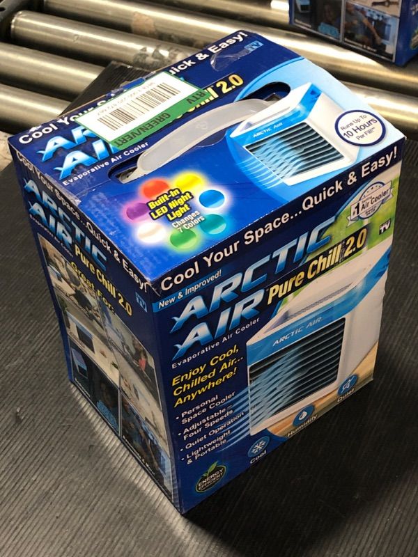 Photo 1 of Arctic Air Pure Chill 2.0 Evaporative Air Cooler by Ontel - Powerful, Quiet, Lightweight and Portable Space Cooler with Hydro-Chill Technology For Bedroom, Office, Living Room & More