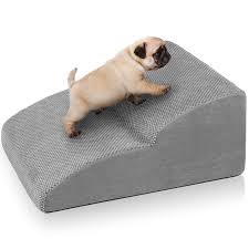 Photo 1 of  Sturdy Dog Stairs and Ramp for Bed or Couches, 2 Steps Pet Ramp for Small Dogs & Cats, High Density Foam Non-Slip Doggy Steps Help Older or Joint Pain Dogs Easy to Climb on Sofa Safely